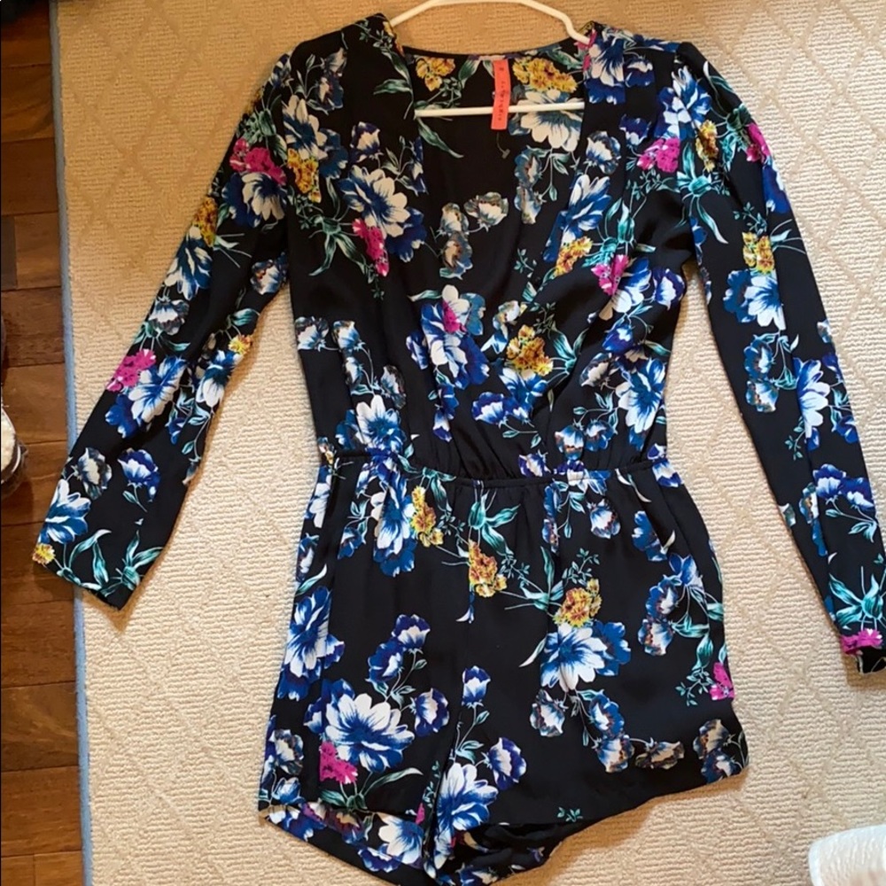 Black Floral Romper
